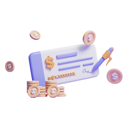 Cheque Book  3D Icon