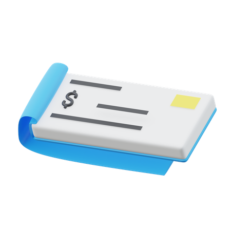 Cheque Book  3D Icon