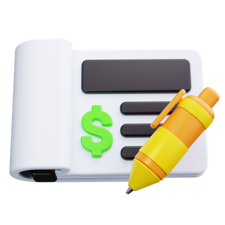 Cheque Book  3D Icon