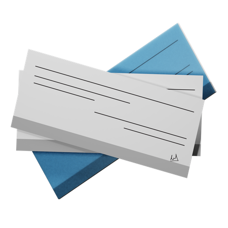 Cheque Book  3D Illustration