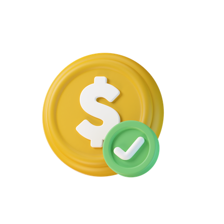 Chèque d'argent  3D Icon