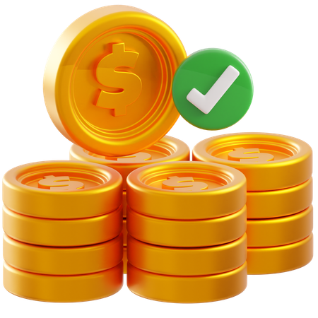 Chèque d'argent  3D Icon