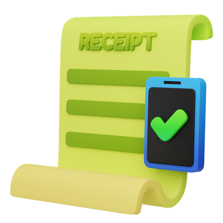 Cheque de pago  3D Icon
