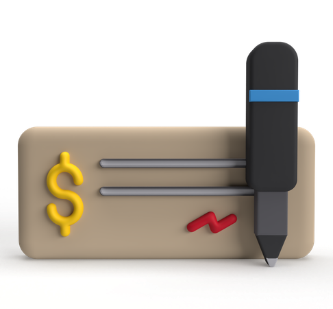 Chèque de paie  3D Icon
