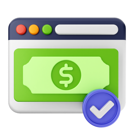 Cheque dinero  3D Icon