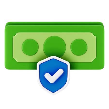 Comprobar la seguridad del dinero  3D Icon