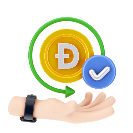 Verificar dogecoin  3D Icon