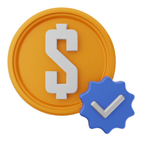 Chèque en dollars  3D Icon