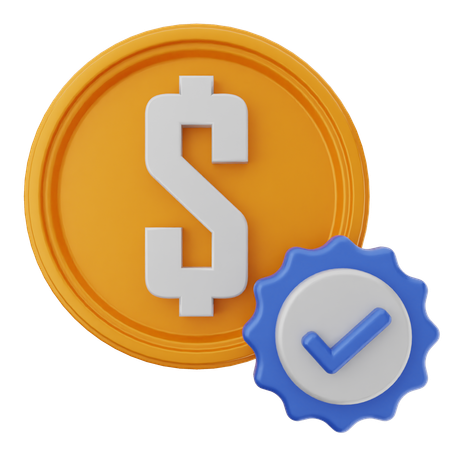 Chèque en dollars  3D Icon