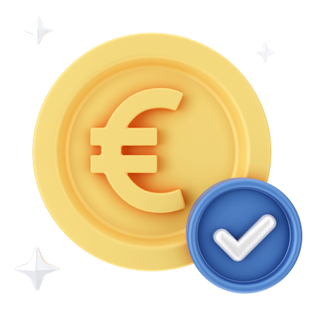 Verificar euros  3D Icon