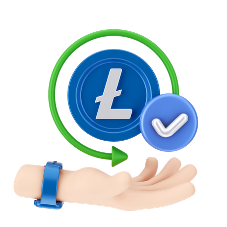 Verificar litecoin  3D Icon