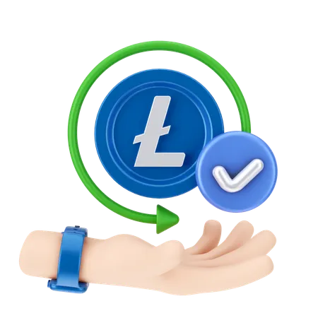 Verificar litecoin  3D Icon