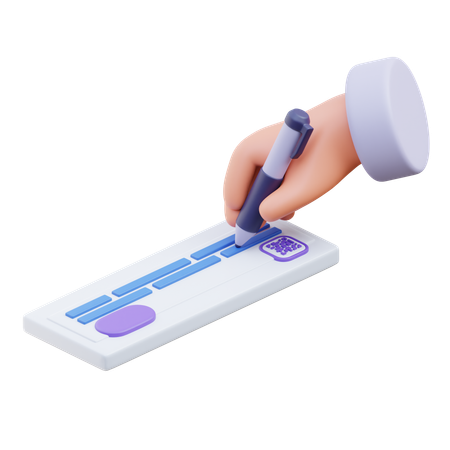 Cheque Payment  3D Icon