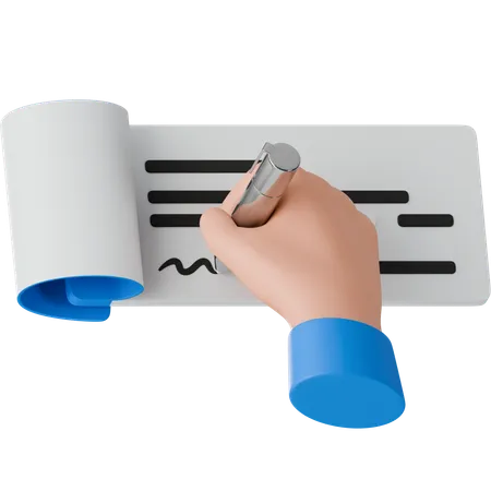 Cheque Payment  3D Icon
