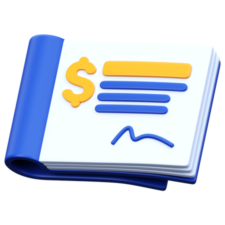 Cheque Payment  3D Icon