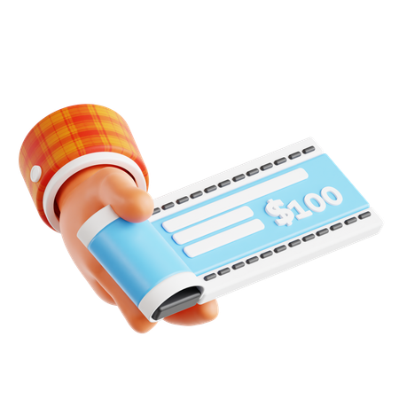 Cheque Payment  3D Icon