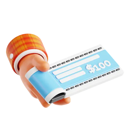 Cheque Payment  3D Icon
