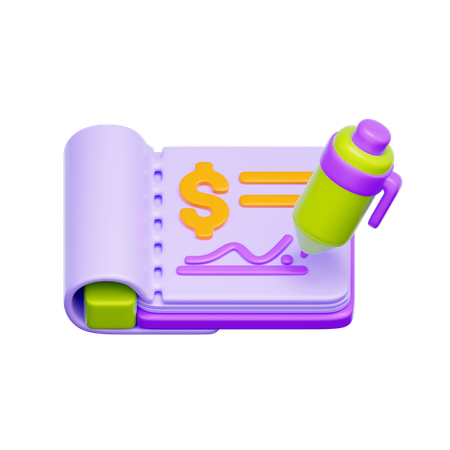 Cheque Payment  3D Icon