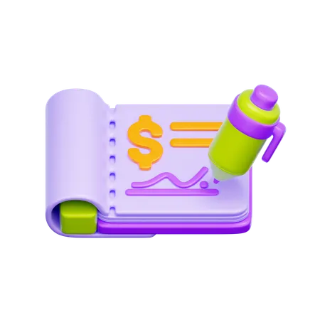 Cheque Payment  3D Icon