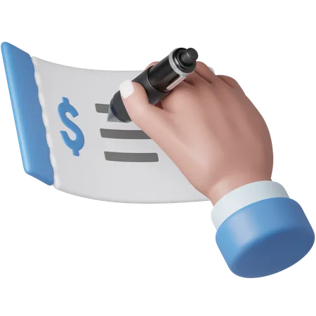 Cheque Payment  3D Icon