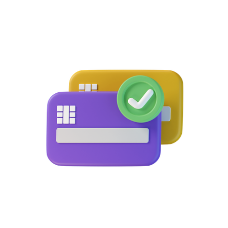 Comprobar tarjeta de crédito  3D Icon