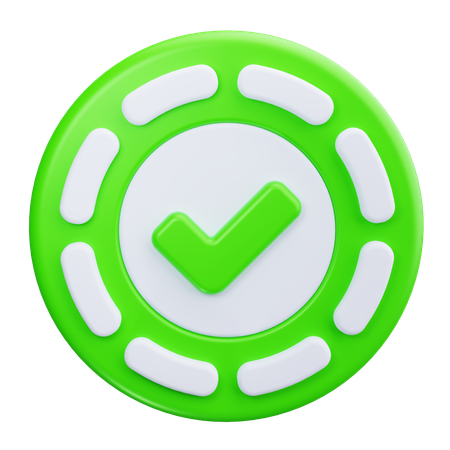 Cheque verde  3D Icon