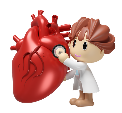 Chequeo del corazon  3D Icon