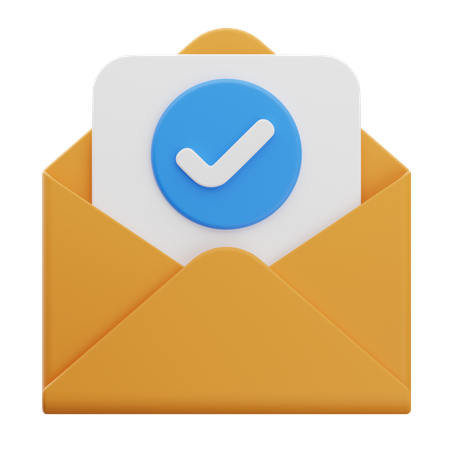 Chequeo de correo electrónico  3D Icon
