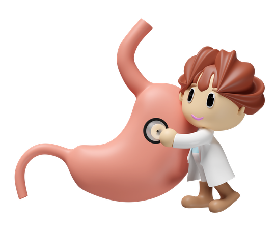 Chequeo estomacal  3D Icon