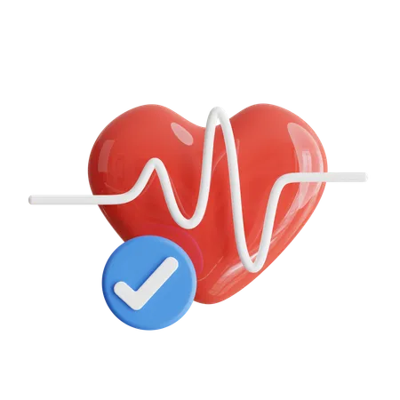 Chequeo de frecuencia cardiaca  3D Icon