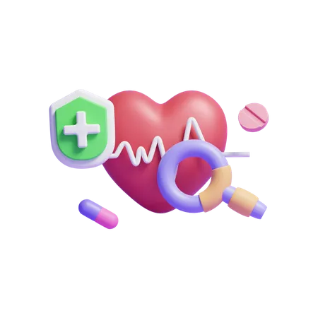 Revisión de salud  3D Icon