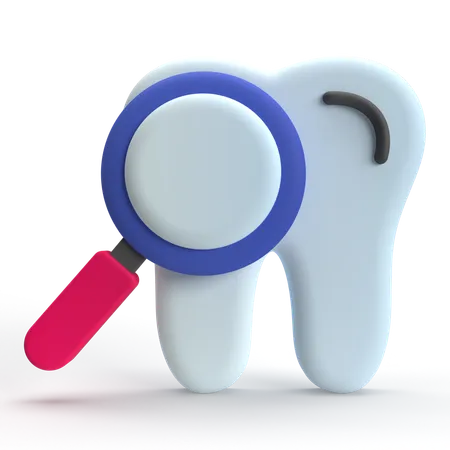 Chequeo dental  3D Icon