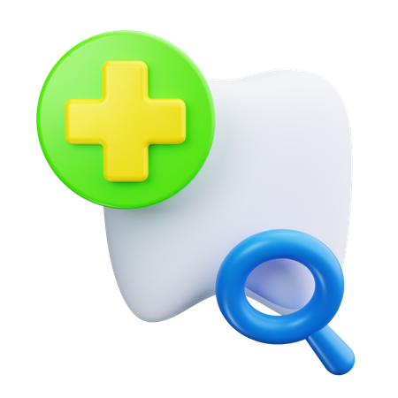 Chequeo dental  3D Icon