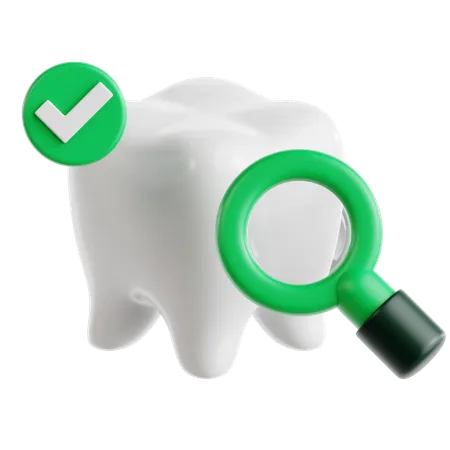 Chequeo dental  3D Icon