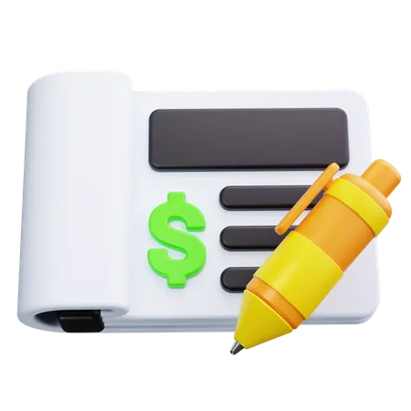 Talonario de cheques  3D Icon