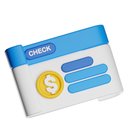 Chéquier  3D Icon