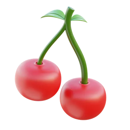 Cherry Fruit 3 D Icon 3D Icon