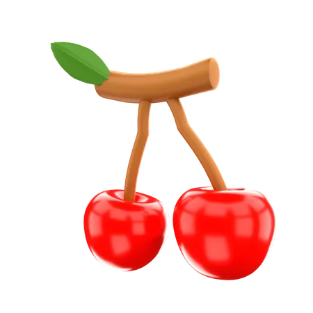 3 D Render Fruit Cherry Illustration 3D Icon