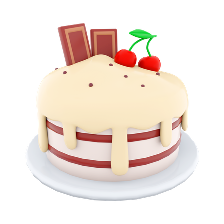 Cherry Cake  3D Icon