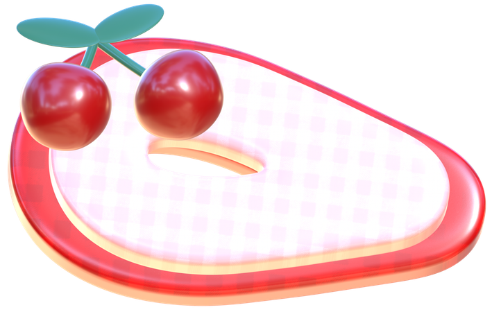 Cherry Hair Clip  3D Icon