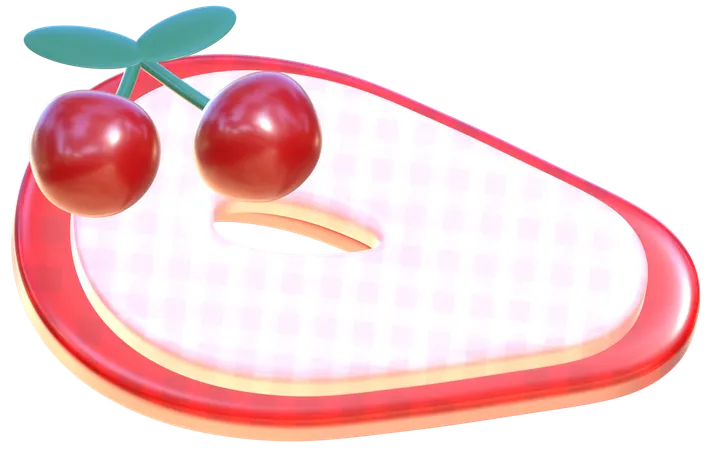 Cherry Hair Clip  3D Icon
