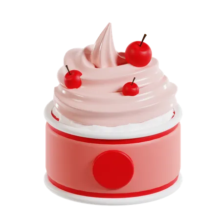 Cherry Ice Cream  3D Icon