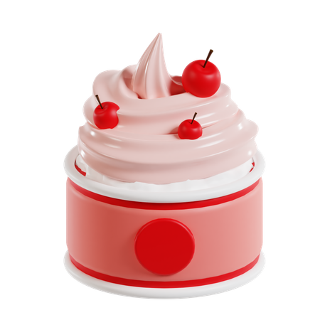 Cherry Ice Cream  3D Icon