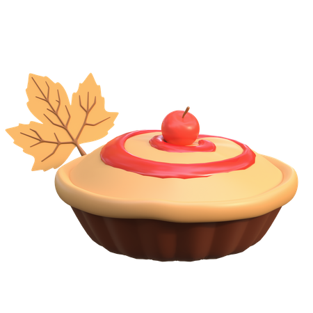 Cherry Pie Cake  3D Icon