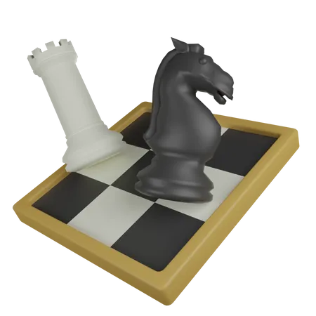 3 D Render Chess Board Illustration 3D Icon