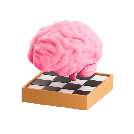 Chess Brain  3D Icon