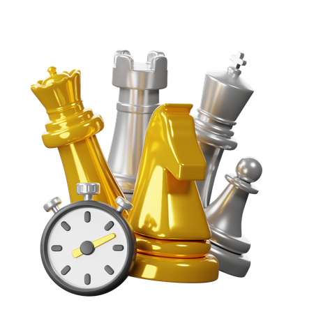 Chess Clock Time  3D Icon