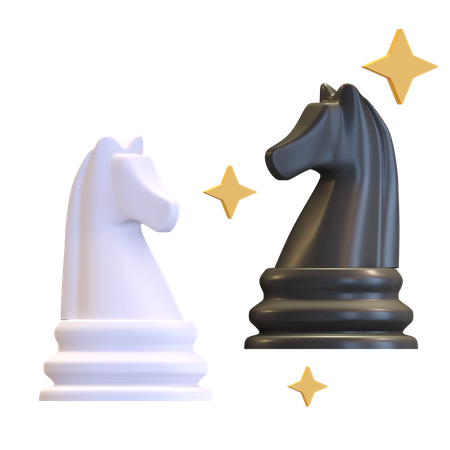 Chess game 3D Illustration