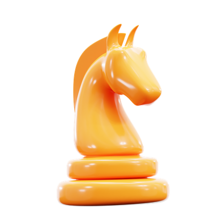 Chess horse strategy  3D Icon