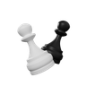3d black pawn illustration